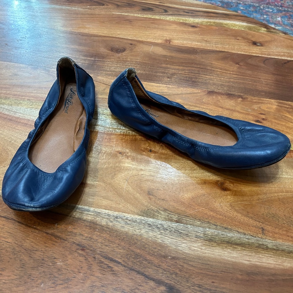 Navy Blue Lucky Brand Emmie Flats Size 10